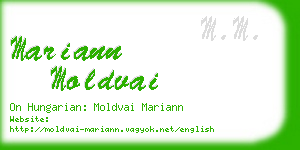 mariann moldvai business card